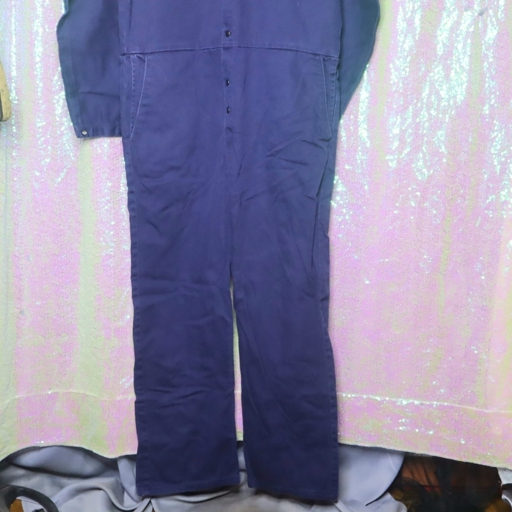 BLUE VIOLET COVERALLS L Steel Grip Canvas Twill Cotton Work Utility Mechanic - Picture 8 of 10
